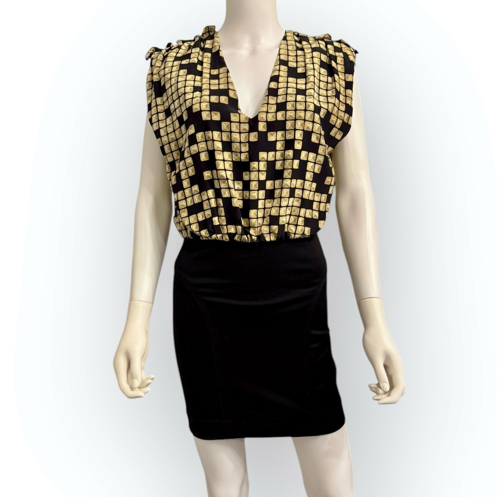 Alexander Wang $669 Retail Chic Silk Block-Patter… - image 1